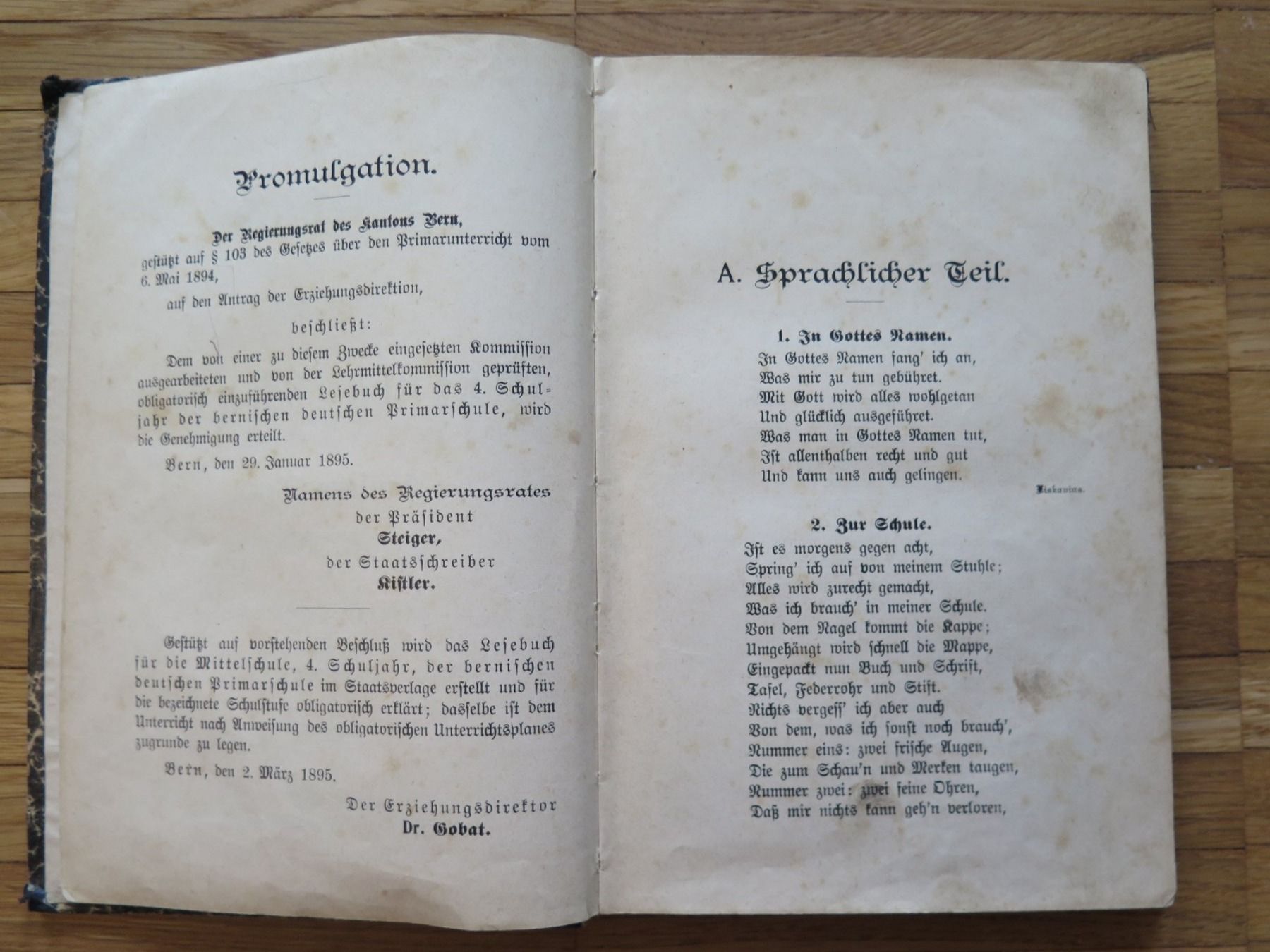 Libri: Schule - Antiquarisches Buch -  Lesebuch Kanton Bern – Usato da Zwingen venduto da Tigertimmi 2