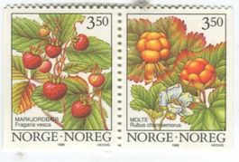 Briefmarken "Beeren". Norwegen