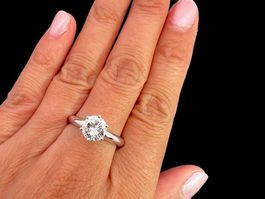 Solitär 1.15ct Zerti (G/VS2) Brillant Ring 18k Gr 53 *S288-A