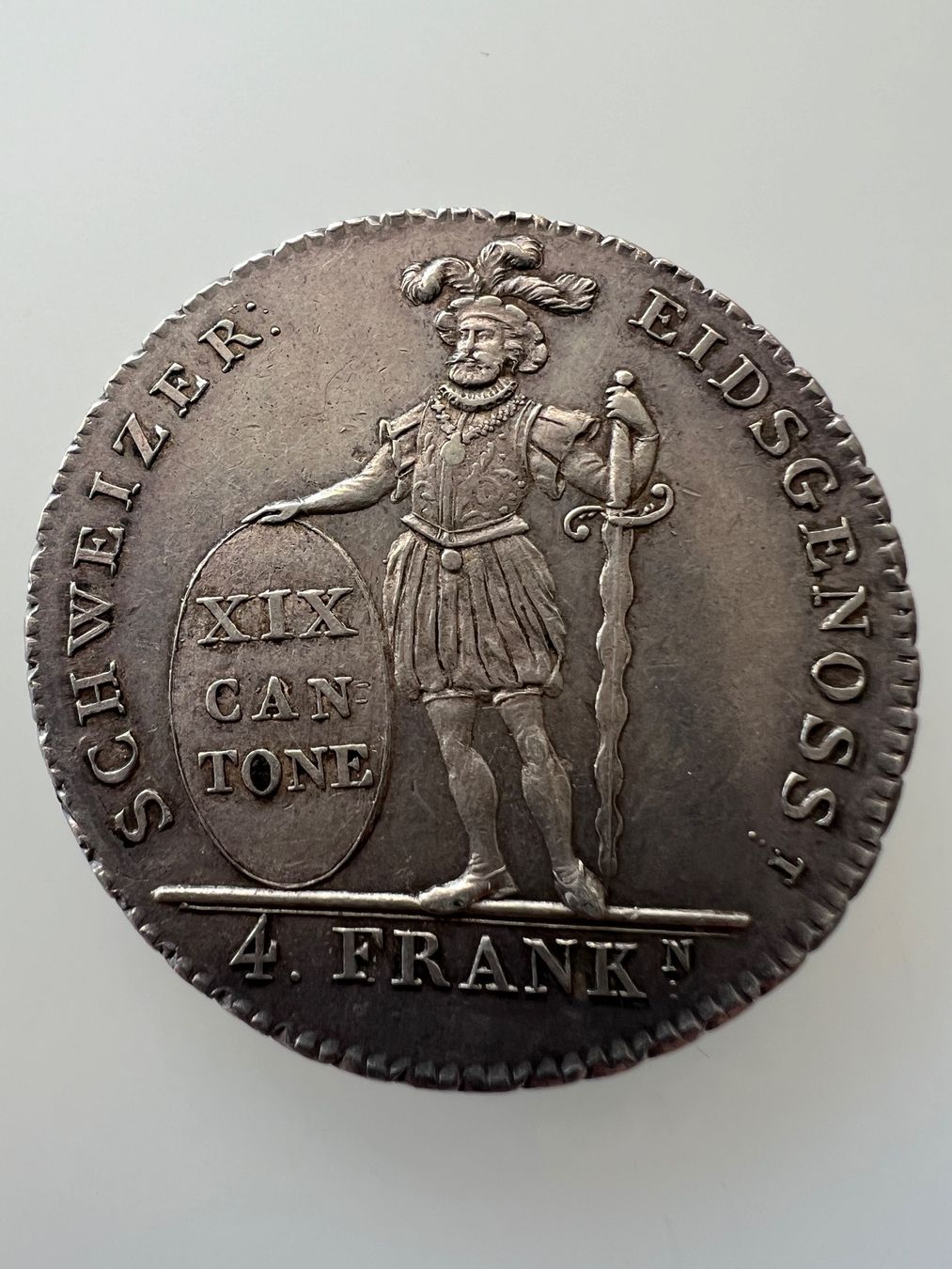 Tutti le monete: Appenzell Ausserrhoden, 4 Franken, 1812 – Usato da Schaffhausen venduto da schatzkiste69 1