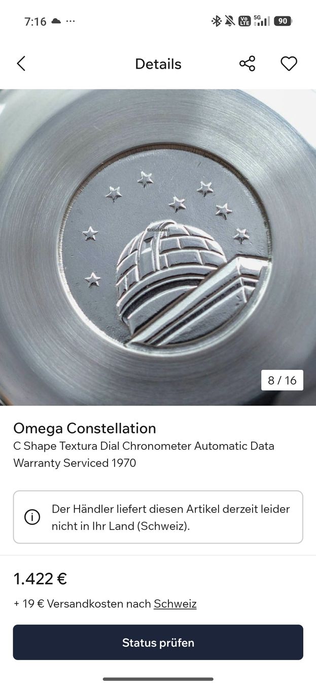 Omega Montres: Omega Constellation 1970 Chronometer – D'occasion à Bern par Xtralite 6