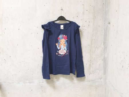 T-shirt manches longues C&A, bleu marine & dame, fille, 140