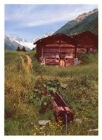 Lötschental   VS  -  Stadel und Holz-Trog