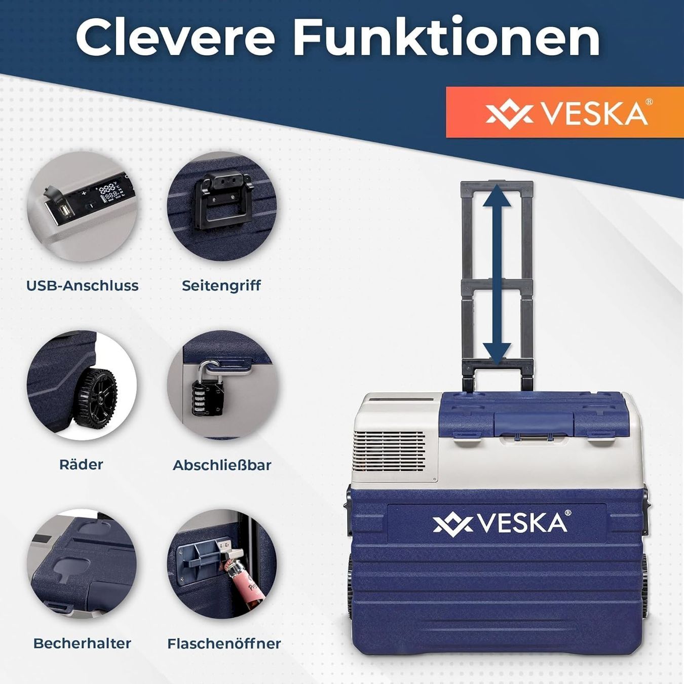 Cucinare, Mangiare & Bere: Kompressor Kühlbox 52L BLAU – Nuovo e nell'imballaggio originale da Bottighofen venduto da zaap 3