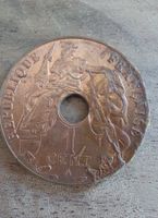 French- Indochina 1 Cent 1938 bronze - Paris Stempel