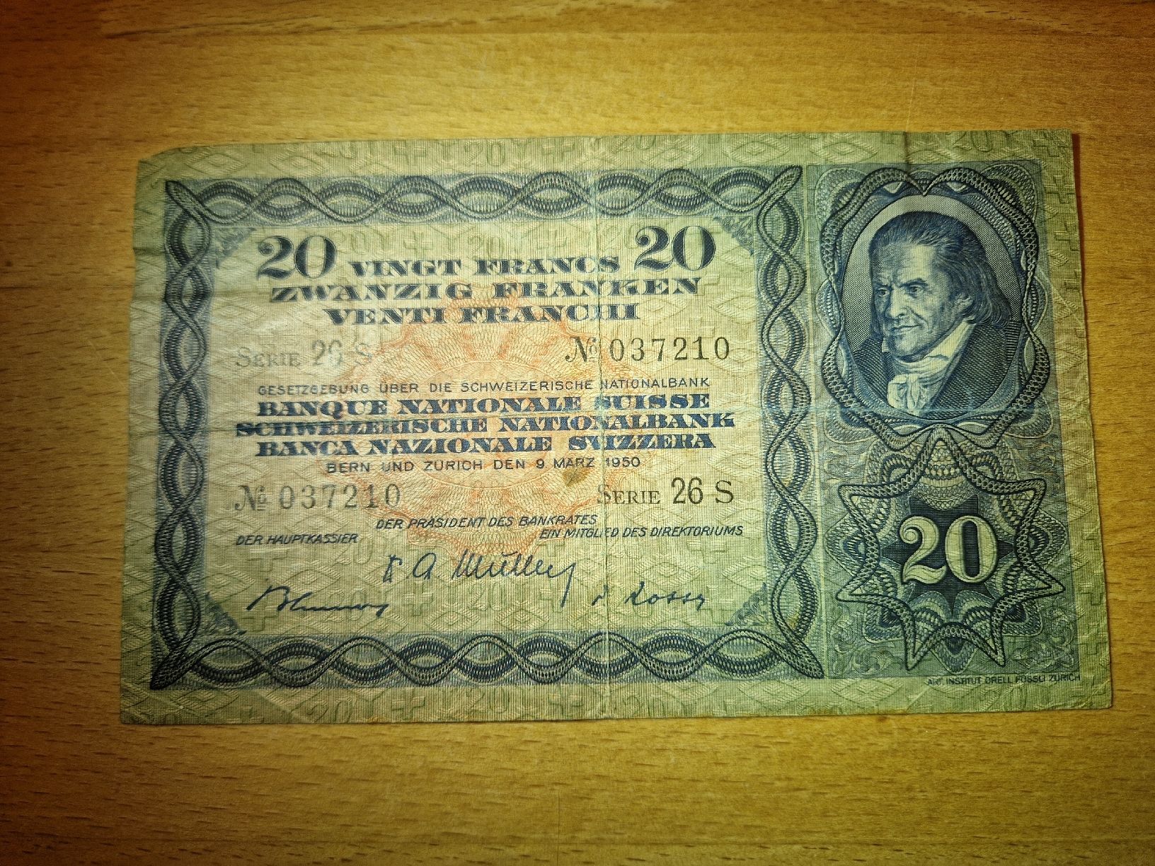 Banconote: 20 Franke Note 1950 – Usato da Wolfhausen venduto da Nuster13