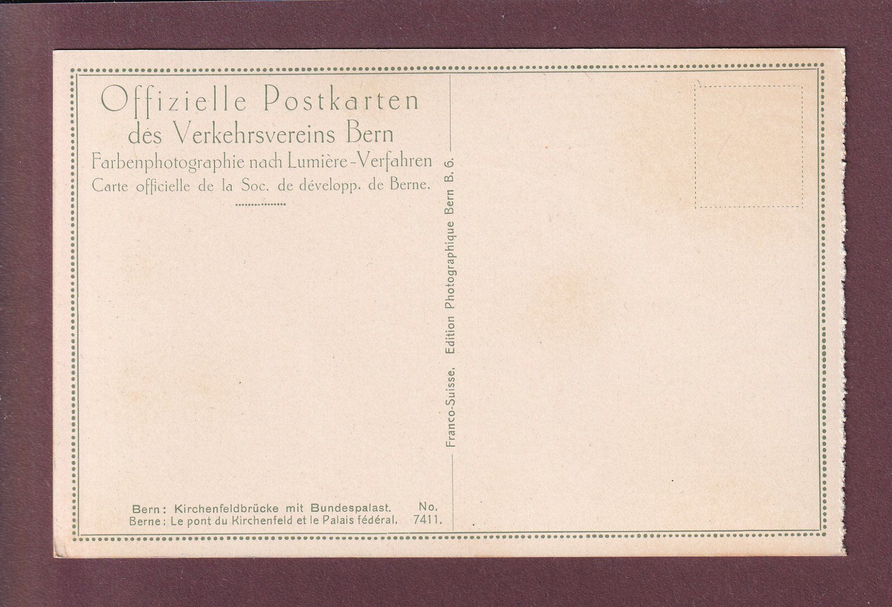 Cartoline postali: BERN - Bundespalast - Kirchenfeldbrücke – Usato da Pully venduto da nicecards 1