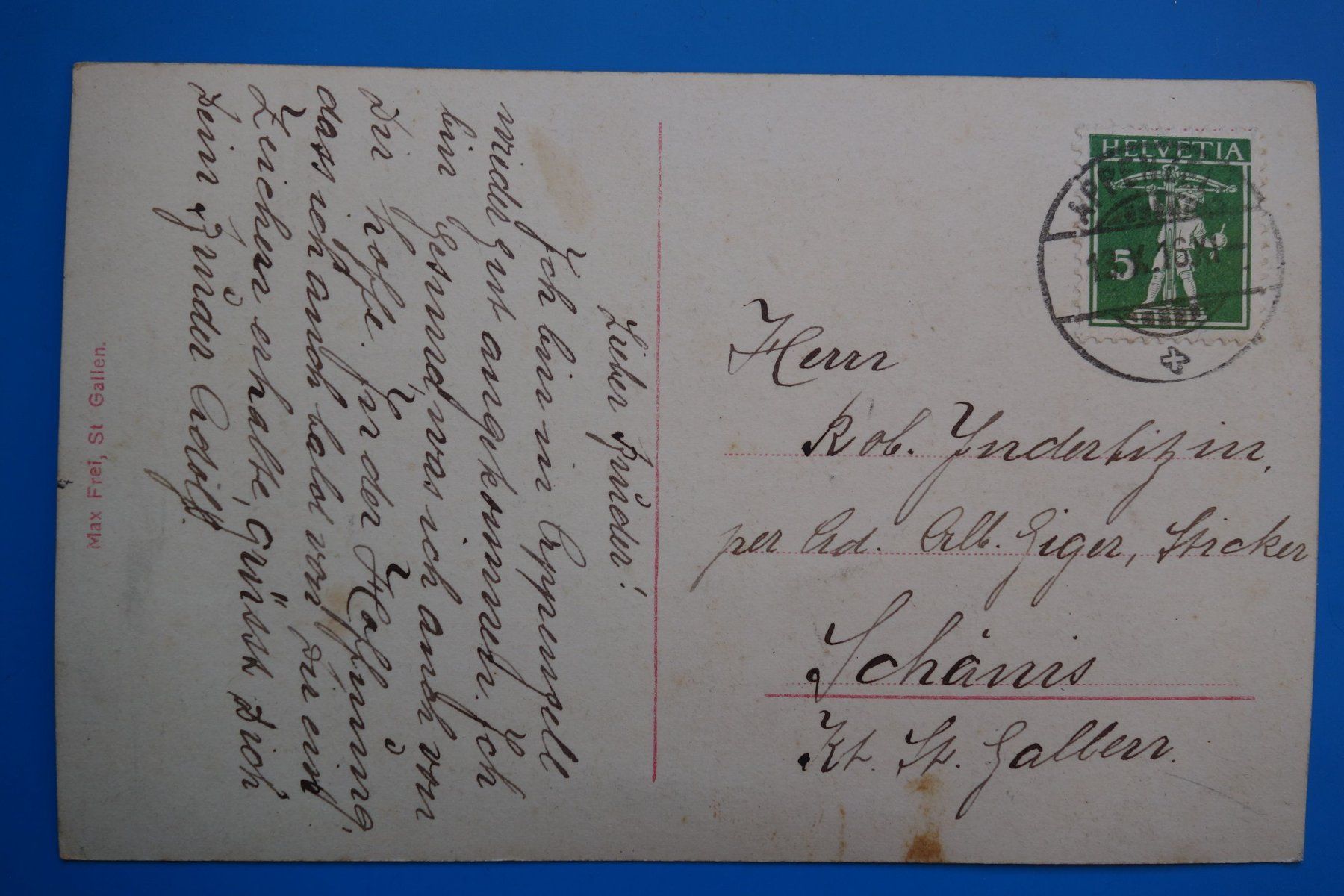 Ansichtskarten: SCHLATT  bei Appenzell - 1916 – Gebraucht aus Ibach von Ibanto 2
