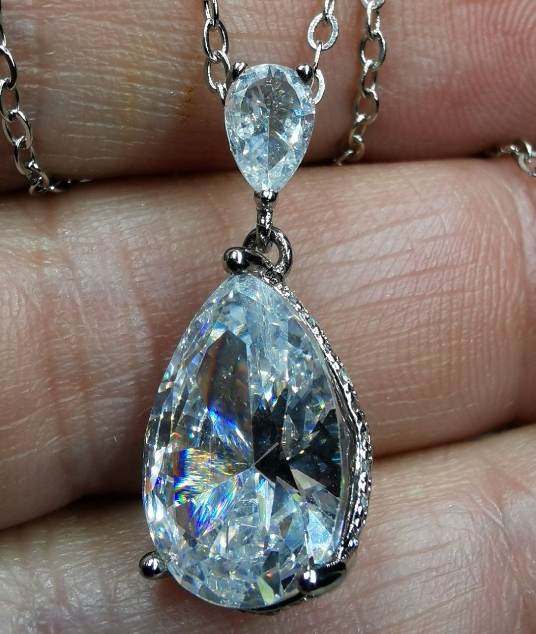 Catenine: Collier argent avec zircons AAA – Nuovo e nell'imballaggio originale da Reconvilier venduto da Tsma67 9