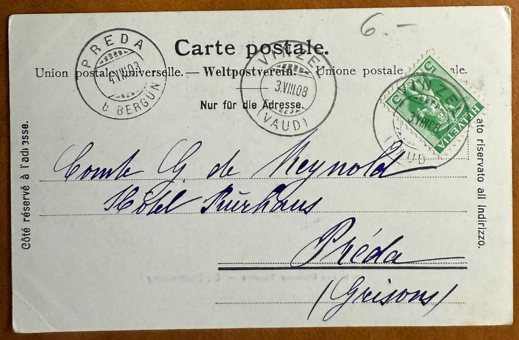 Cartoline postali: St. Barthelemy - Le Château 1908 – Usato da Lutry venduto da Ediego 1