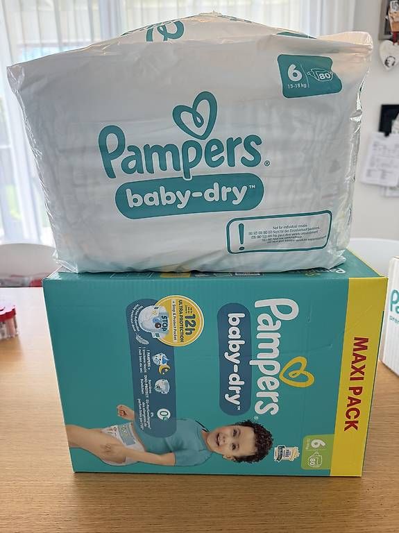 Pampers Windeleimer & Windeln: Pampers Grösse 6, 150 Stk. – Gebraucht aus Merenschwand von rebirobi