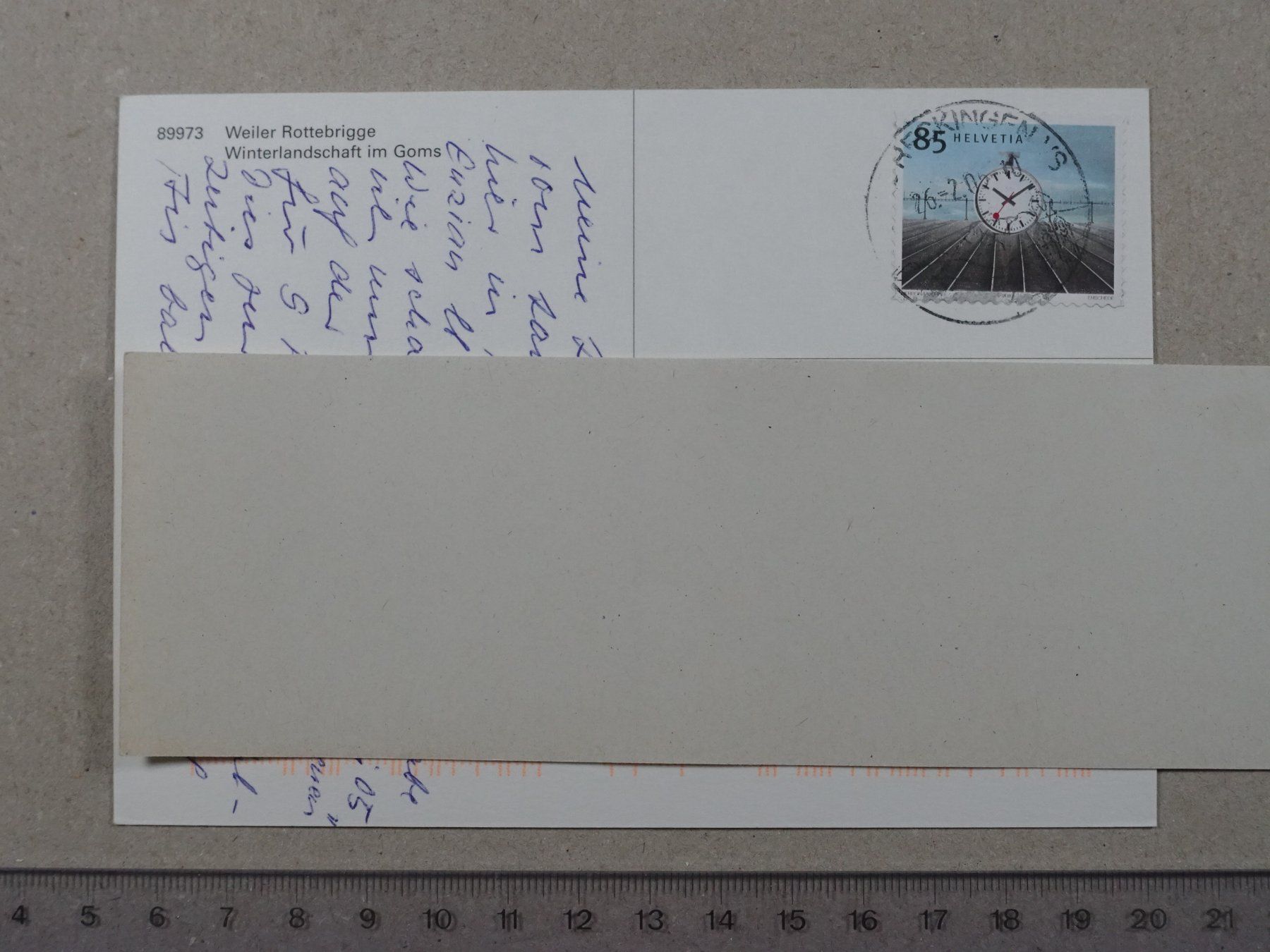 Ansichtskarten: Weiler Rottebrigge, Goms, Poststempel RECKINGEN, 2005 – Gebraucht aus Lenzburg von fh1 1