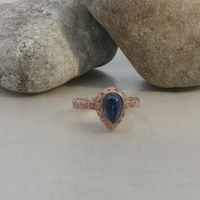 Iolith Ring Silber filigran elegant Grösse 48