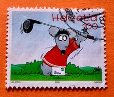 Nr.1159  Maus beim Golfspielen Sondermarken GESTEMPELT 2005