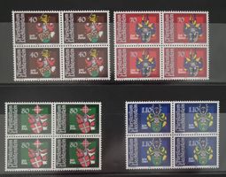 1980 Liechtenstein  4-er Block Serie Postfrisch