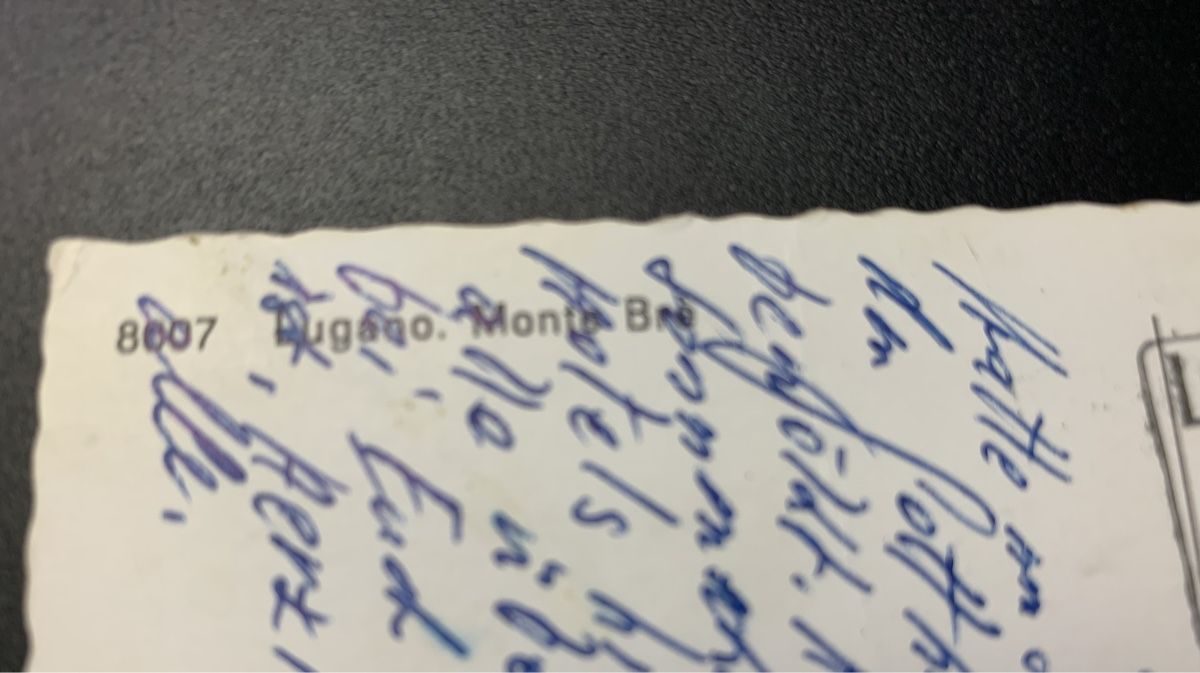 Ansichtskarten: Postkarte Lugano Monte Bré 1957 – Gebraucht aus Erlenbach ZH von Ritschly 3
