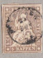 Alle Briefmarken: SBK 22B3 (22D) mit Abarten – Gebraucht aus Bürglen TG von StampGraf