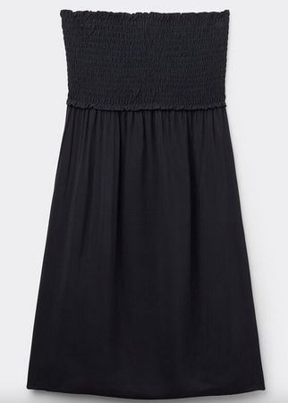 TEZENIS, Kurzes gesmoktes Bandeaukleid, black, Gr. S, NEU!