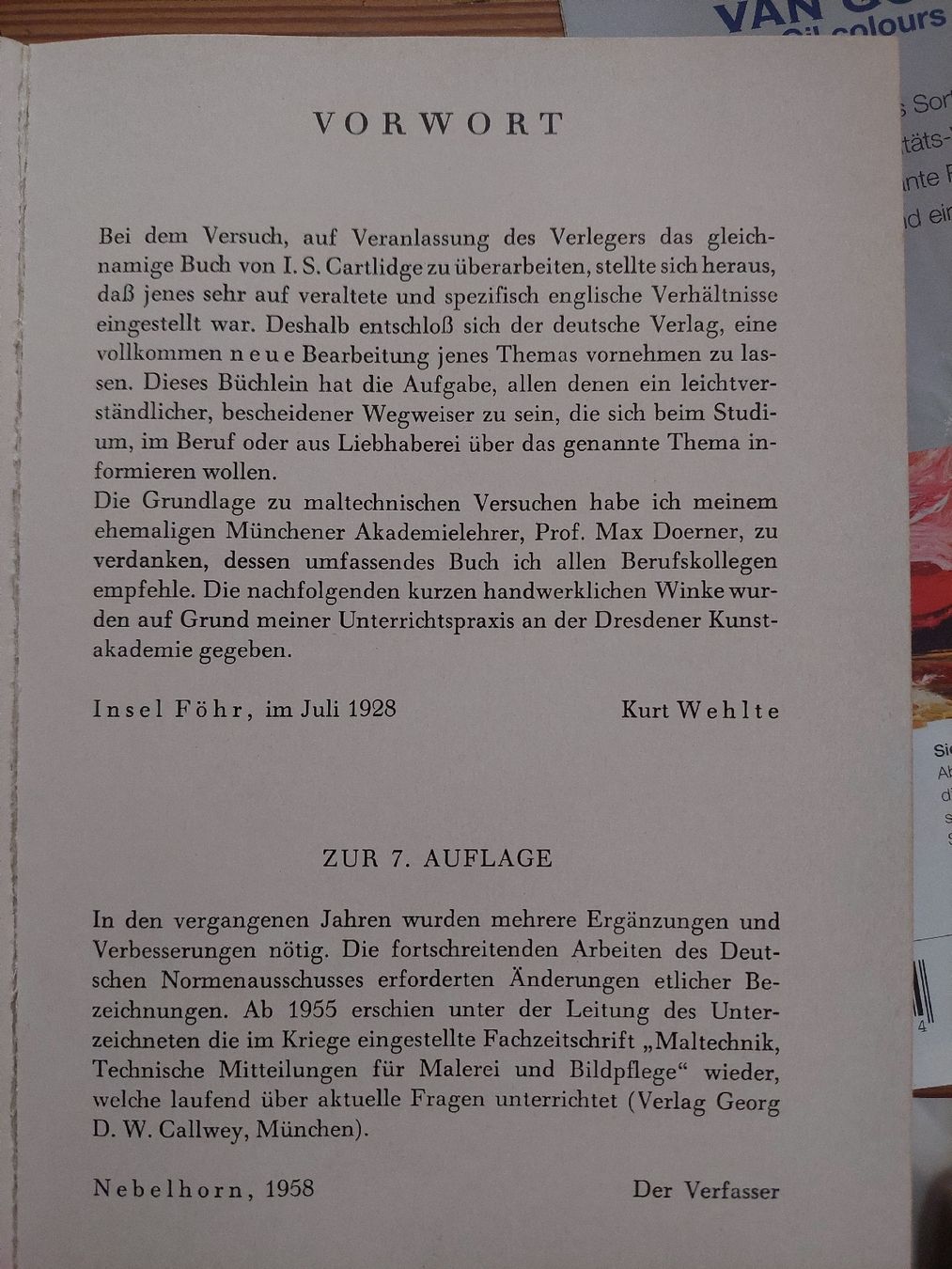 Libri: Buch Ölmalerei von Kurt Wehlte – Usato da Brunnadern venduto da Oheshh 1