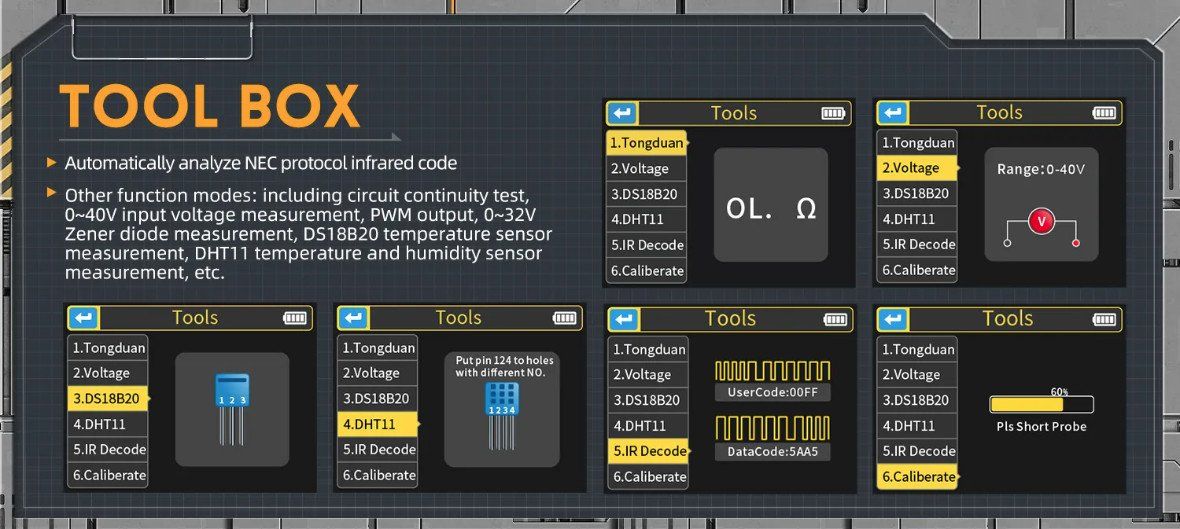 Misurare: Oscilloscope portable + testeur de composant FNIRSI DSO-TS3 – Nuovo e nell'imballaggio originale da Corcelles-près-Payerne venduto da FactoryofSound 3