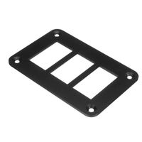 Einbauplatte Schwarz für 3 x Kippschalter
