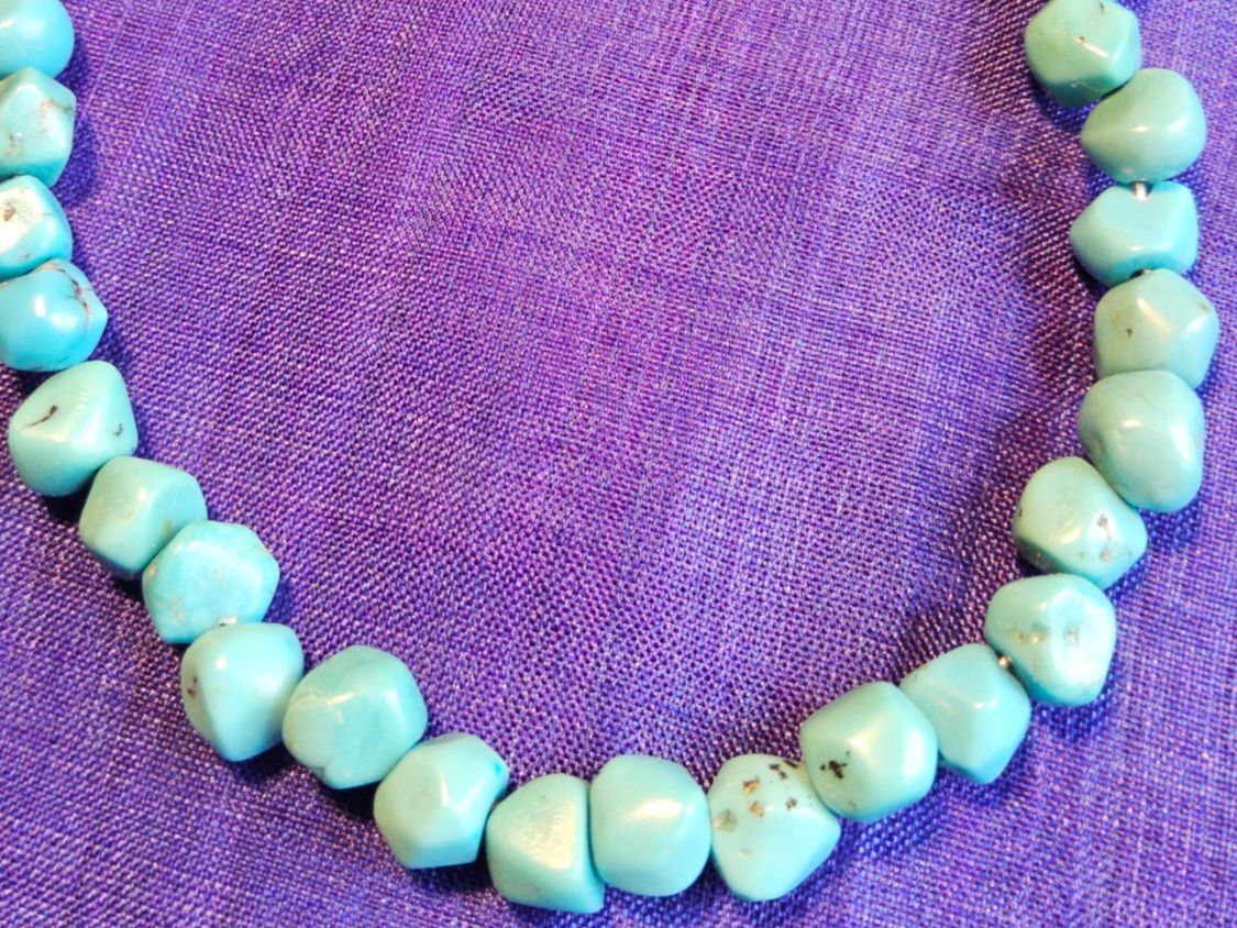 Catenine: Feine sommerliche und echte Türkiskette Collier – Usato da Zürich venduto da SciTec 5