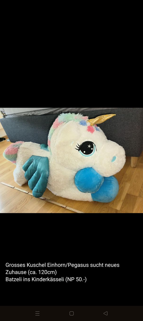 Manor Giocattoli: Grosses Einhorn Pegasus – Usato da Rikon im Tösstal venduto da johnny_00