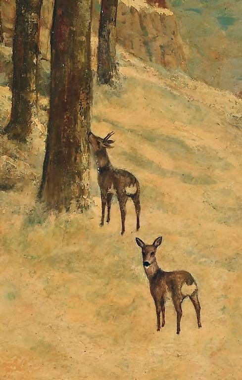 Dipinti: Grosses Gemälde signiert "G. Courbet" – Usato da Kaufdorf venduto da Nati-Nati 1