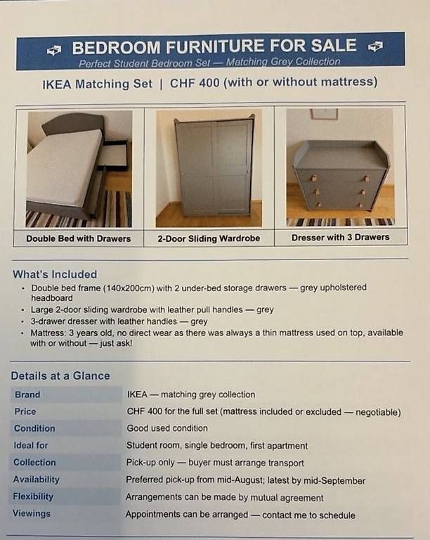 Lits: Ikea Schalfzimmer set – D'occasion à Muttenz par mheimsoth