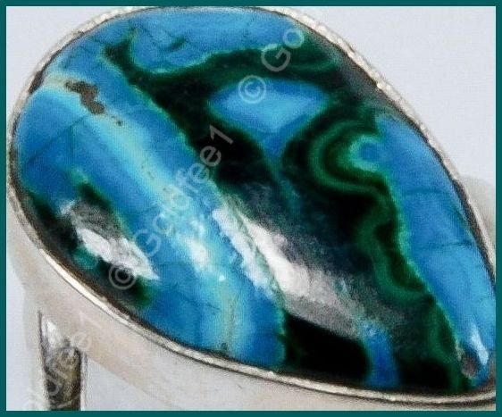 Anelli: MALACHITE IN CHRYSOCOLLA, Ring 925 Silber – Nuovo e nell'imballaggio originale da Oberglatt ZH venduto da Goldfee1 1