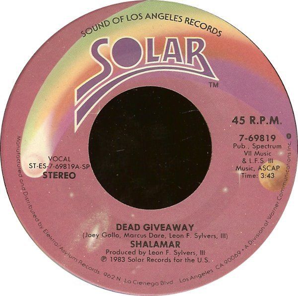 Dischi in vinile: Shalamar: Dead Giveaway 7" – Usato da Steinhausen venduto da Vilivinili