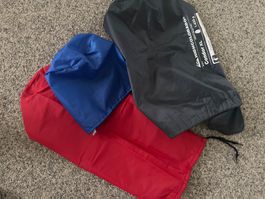 Packsack: Set 3 Stk. rot blau grau Nylon neuwertig...