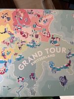 Grand Tour Switzerland Karte, neuwertig