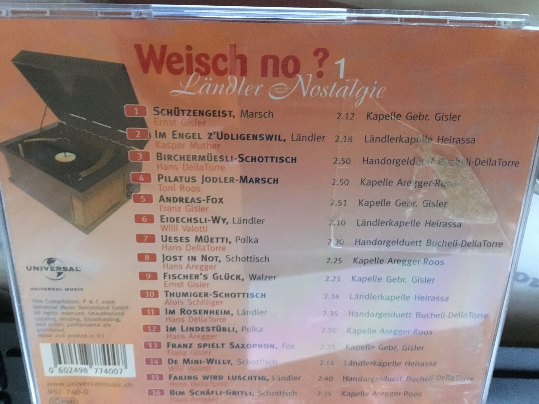 CD: Weisch no ?  - Ländler Nostalgie CD 💿 – Usato da Thierachern venduto da sweden08 1