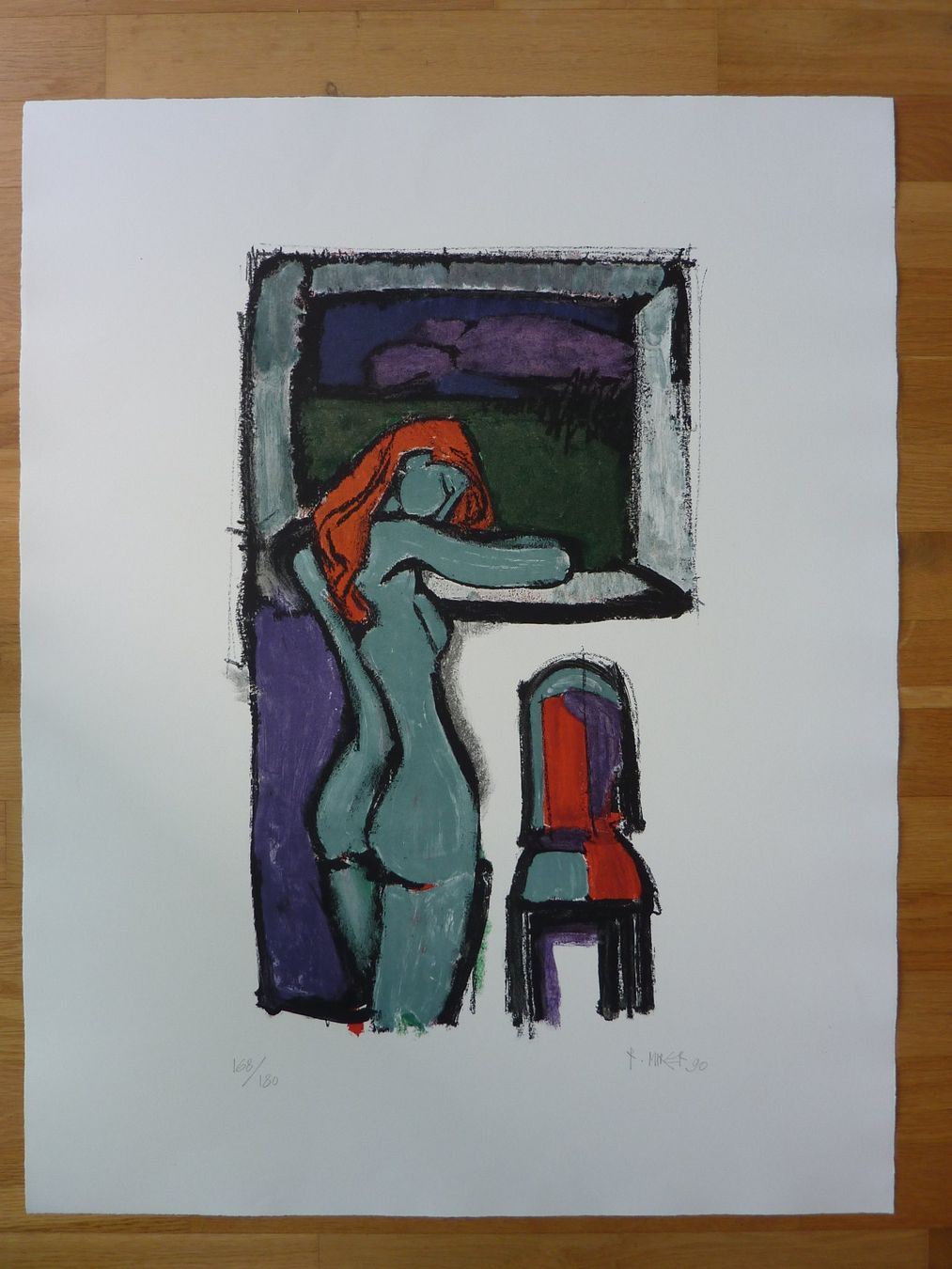 Grafiken & Lithographien: R. Mirer Litho "Morgens" 1990,  Fr. 785.-- – Neu (gemäss Beschreibung) aus Zürich von Aetna14