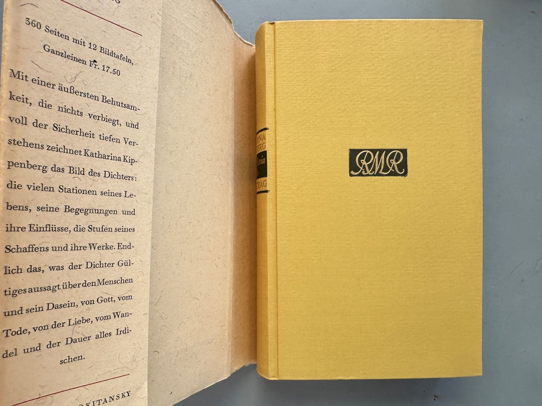 Libri: Katharina Kippenberg: Rainer Maria Rilke. Ein Beitrag. – Usato da Zürich venduto da allp 1