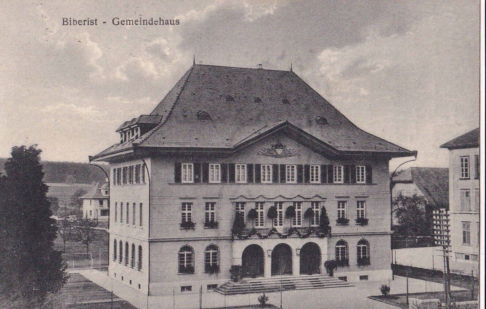 Ansichtskarten: Biberist Gemeindehaus – Gebraucht aus Olten von clotaldi