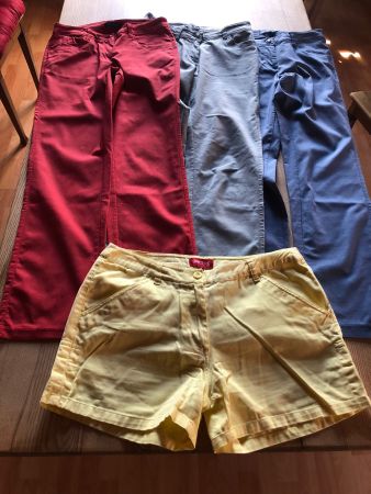 4 Leichte Sommerhosen (3x lang, 1x kurz) Gr. 38