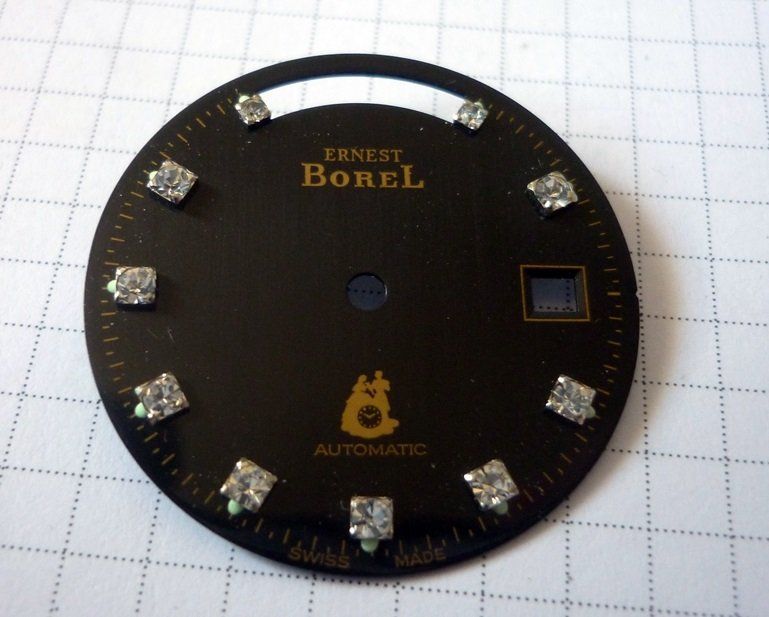 Orologi: Vintage ERNEST BOREL Automatic Zifferblatt - Black Dail – Usato da Adliswil venduto da di_hans