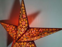 Leuchtstern - kalea Amber - 60cm / mit Standfuss + LED