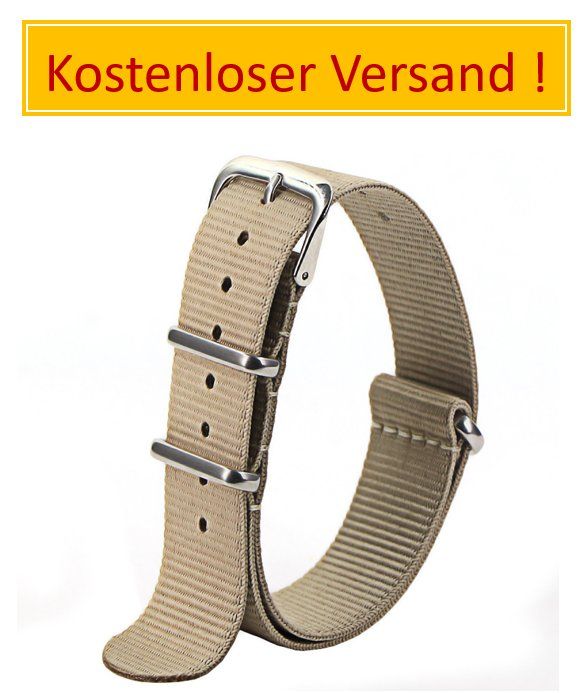 BOMBFROG Bracelet NATO En Nylon Pour Montre - Boucle Ardillon, Confort Militaire, Tailles 18mm 20mm 22mm 24mm - Olive