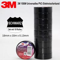 3M 1500 PVC Elektro-Isolierband (Schwarz) – 18mm x 10m