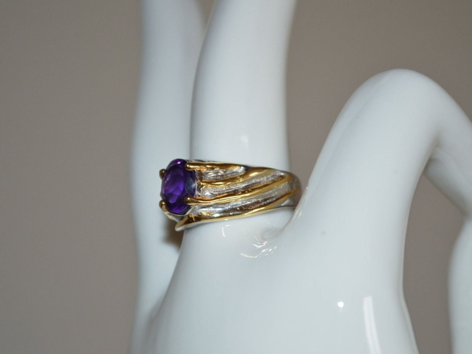 Anelli: AMETHYST 925 SILBER RING * GR.19 – Nuovo e nell'imballaggio originale da Berg TG venduto da marta970 1