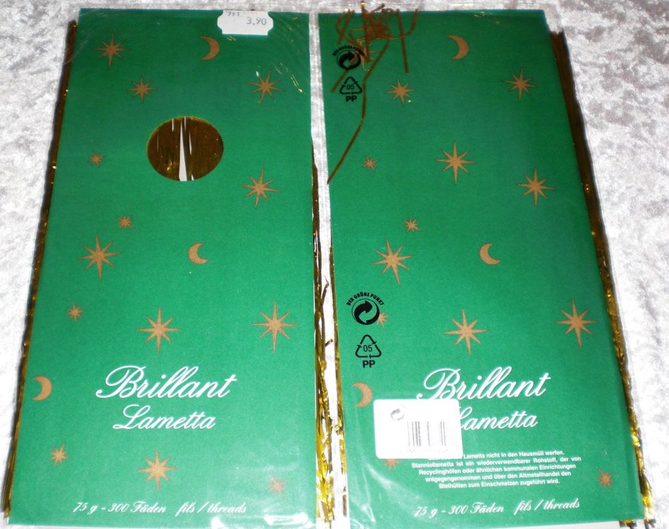 2-pk-brillant-lametta-gold-1-pk-75-g-ca-300-f-den-kaufen-auf-ricardo