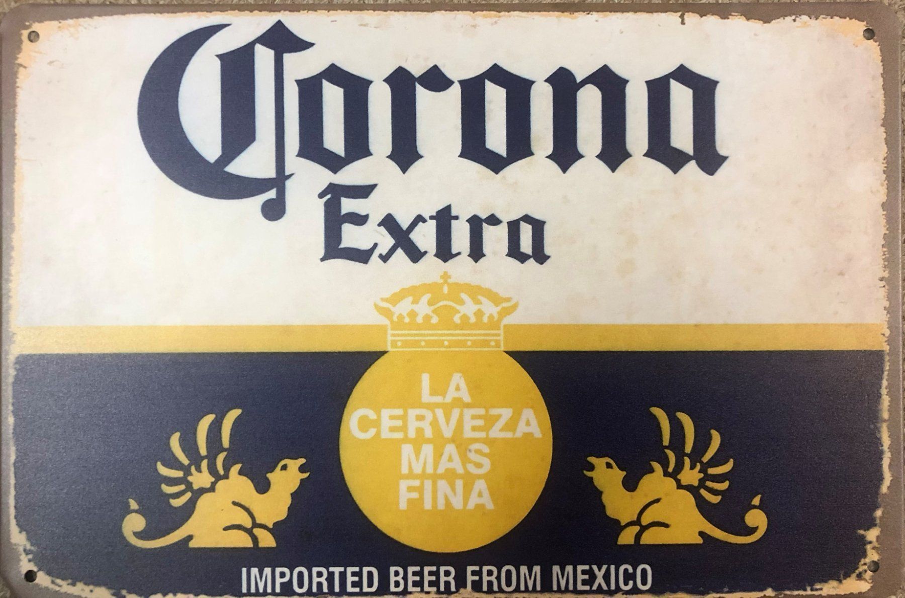 Corona Extra Schilder: Blechschild Metallschild Corona Extra Bier Zitrone Mexiko – Neu und originalverpackt aus Dättlikon von easythings