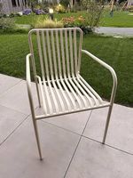 Moderne robuste beige Gartenstühle Stapelbar 8 Stk.
