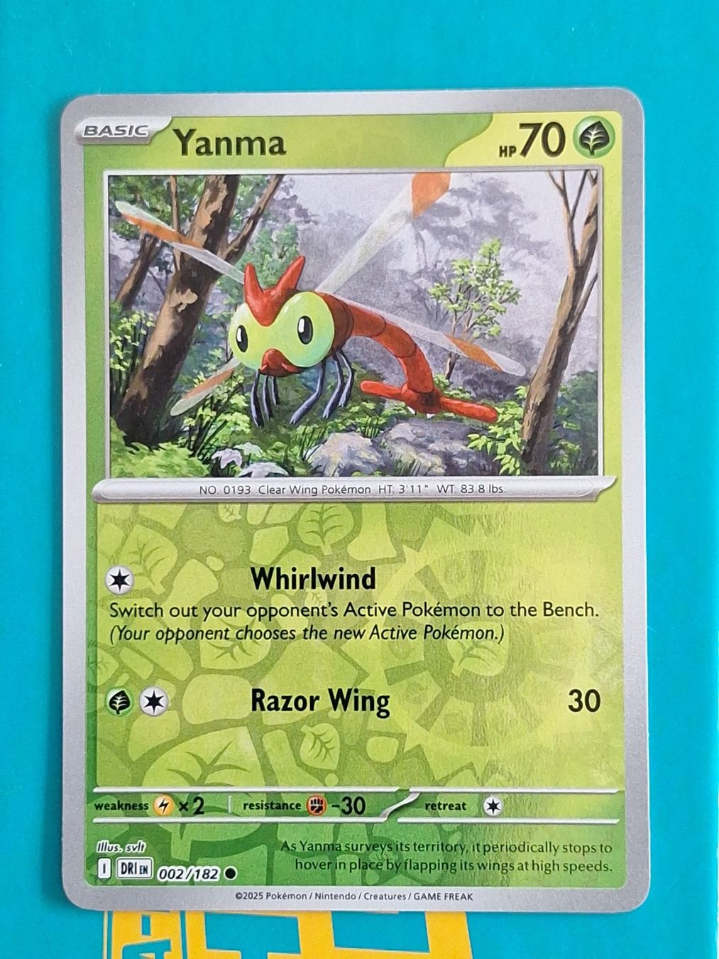 Pokémon Carte collezionabili: Yanma - Reverse Holo Destined Rivals #1.9 – Usato da Altstätten SG venduto da GGsGameshop