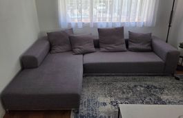 Sofa (Ecksofa) MEMPHIS, grau, linker Aufbau, Micasa, top