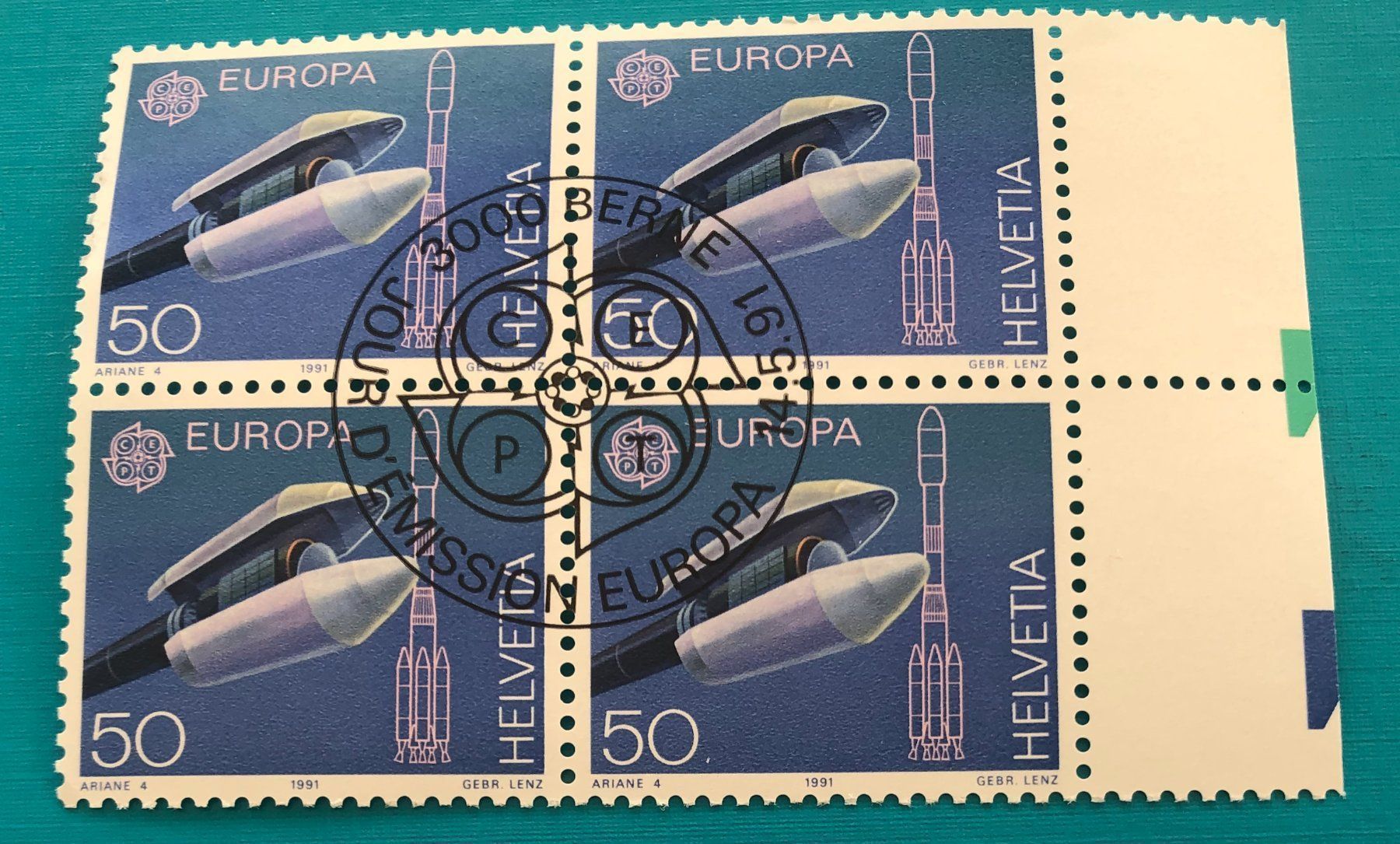 Alle Briefmarken: 4 er Block Nr.812 mit Vollstempel Bern – Gebraucht aus Aarau von Billa007