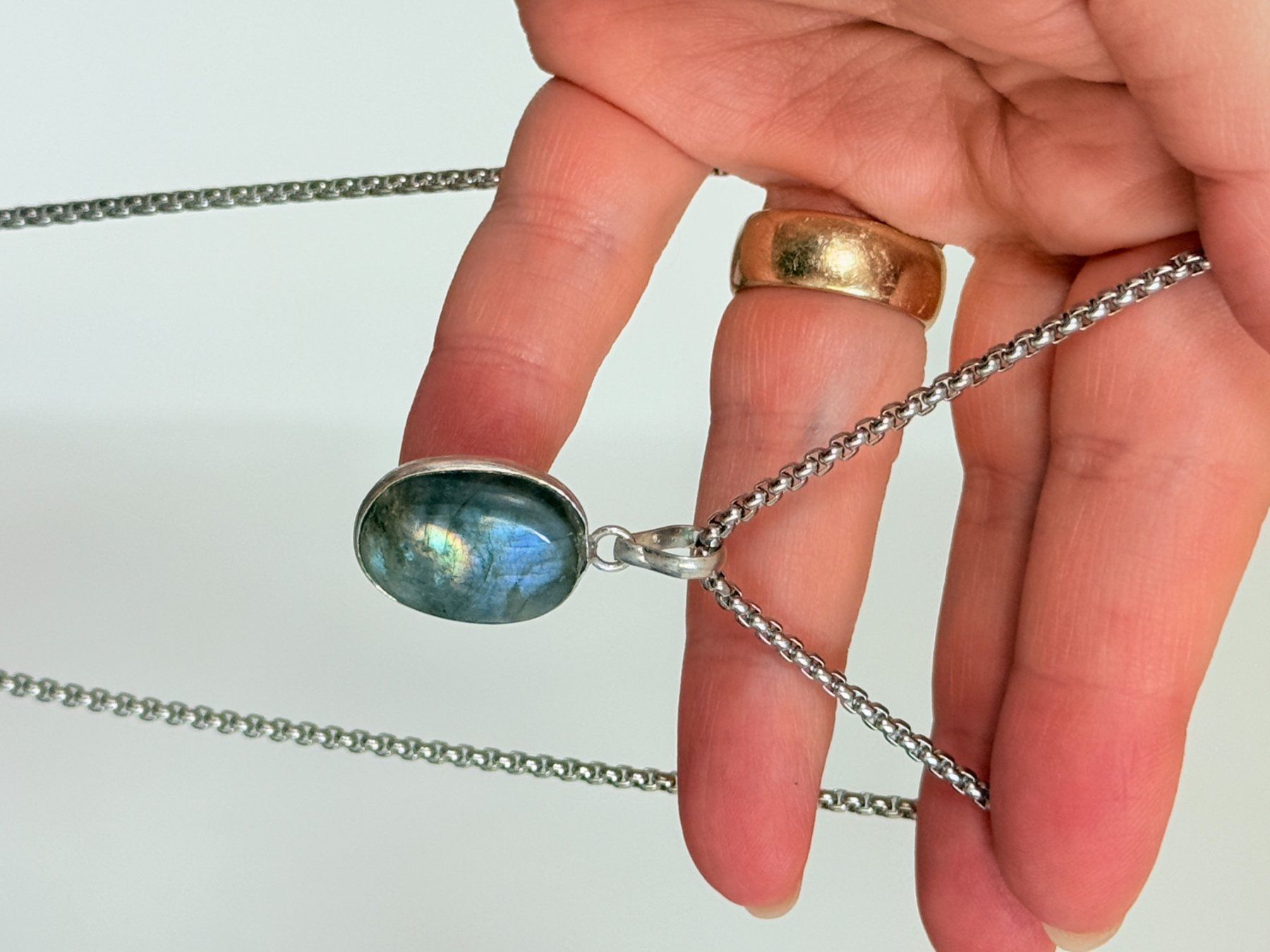 Ketten: Collier labradorite, élégant et tendance ✨ – Neu und originalverpackt aus Genève von AWWA 3